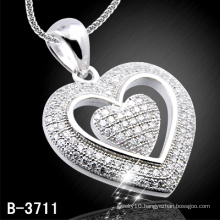 925 Silver Heart Shap Pendant (B-3711)